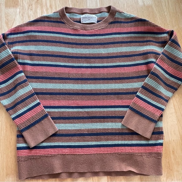 REI Co-op Women’s Lg Wallace Lake Waffle striped Sweater Multicolor Long Sleeve - Picture 13 of 14